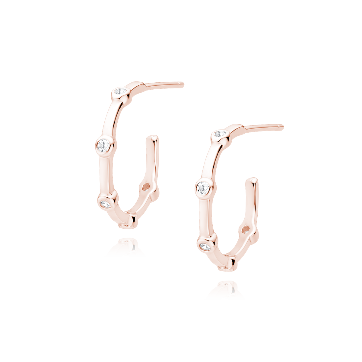 Aros abierto circonitas blancas - Imagen 3