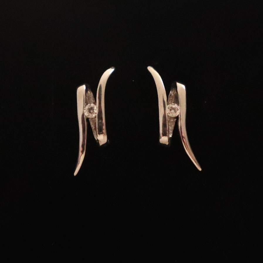 Aros de plata circonitas blancas 3 Aros de plata circonitas blancas - Imagen 3