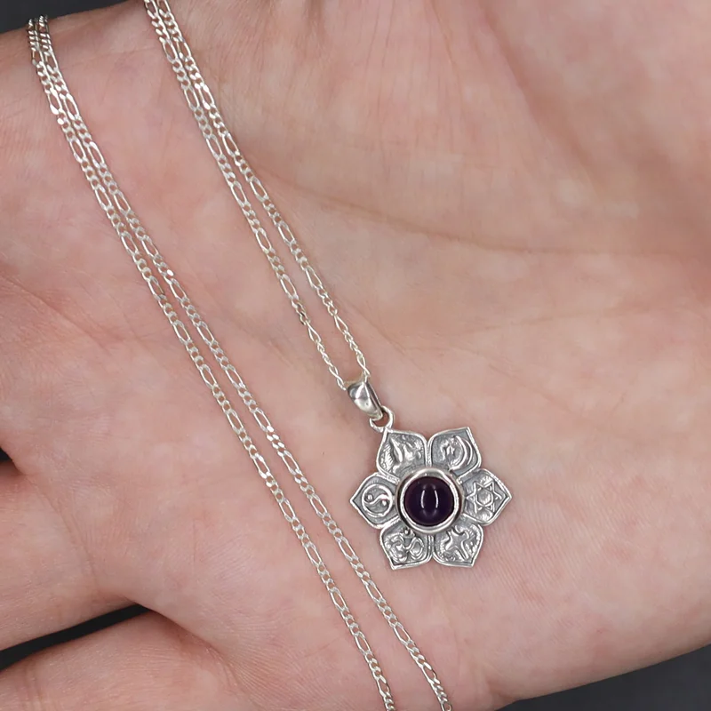 Collar flor del loto amatista - Imagen 6