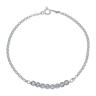 Pulsera Rolo con Esferas Facetadas