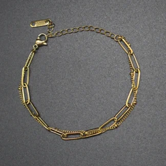 Pulsera geométrica doble