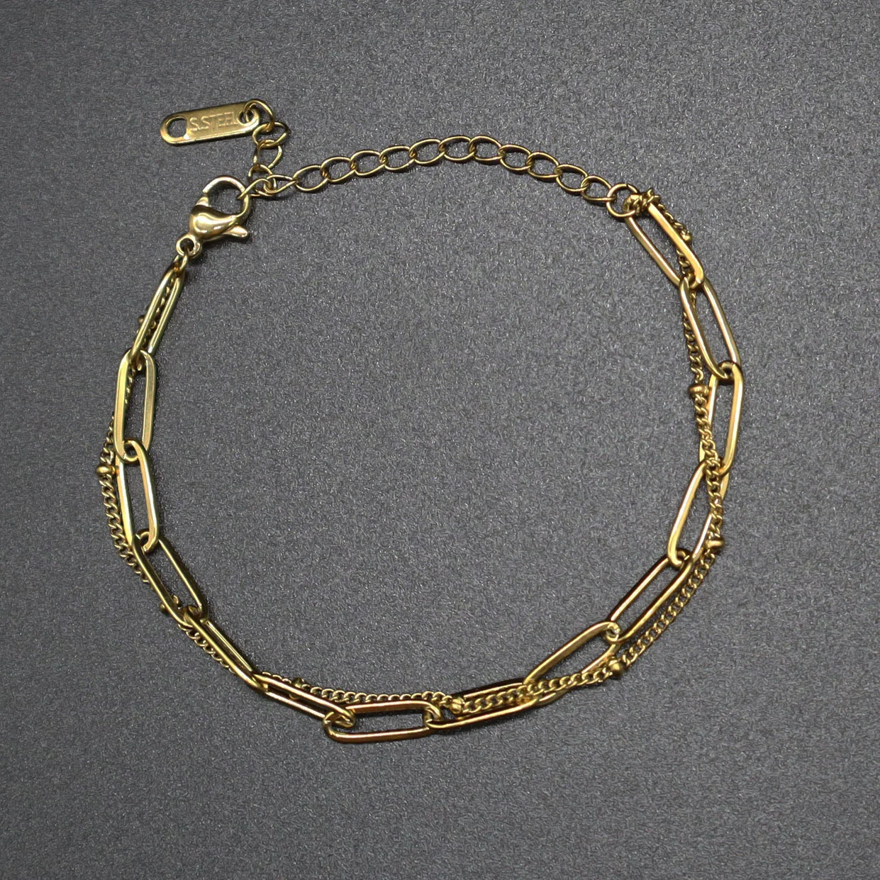 Pulsera geométrica doble 1 Pulsera geométrica doble